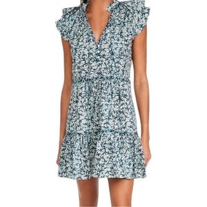 Veronica Beard Blue Batik Zee Mini Dress